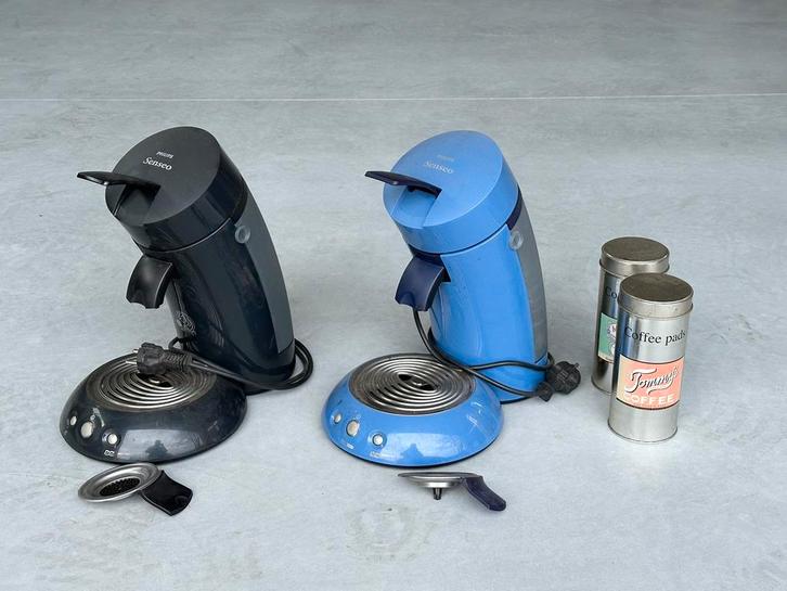 2x Senseo koffiemachine + pads + padsdoosjes, Electroménager, Accessoires de machine à café, Enlèvement