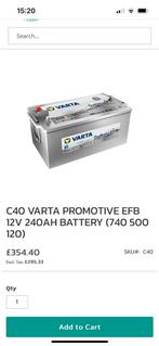 Varta batterij c40 240ah, Auto-onderdelen, Accu's en Toebehoren, Ophalen of Verzenden