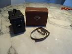 Vintage RECORD 1930 camera met hoesje., Ophalen of Verzenden, Voor 1940, Fototoestel