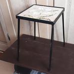 Smeedijzer tegel tafeltje Italië H31cm, Bloempotstaander, Antiek en Kunst, Ophalen of Verzenden