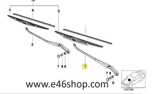 RUITENWISSERARM BMW E36 COUPE CABRIO LINKS OE 61618360411, Auto-onderdelen, Ruiten en Toebehoren, BMW, Nieuw, Ophalen of Verzenden