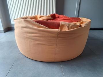Grand pouf en coton chic et résistant, Enlèvement, Comme neuf, Pouf