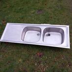 Dubbele spoelbak, pombak, lavabo, Huis en Inrichting, Ophalen, Gebruikt