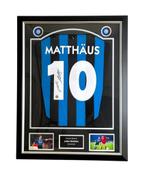 Lothar Matthäus Inter Milan 1990 Gesigneerd en Ingelijst, Ophalen of Verzenden, Nieuw, Shirt