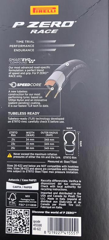 Set banden Pirelli P Zero 622x40mm beschikbaar voor biedingen