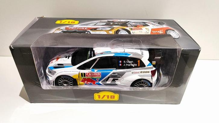 1/18 Altaya VW Polo WRC Ogier Rally 2014 met Franse brochure, Hobby en Vrije tijd, Modelauto's | 1:18, Ophalen