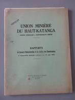 1953 Union Minière du Haut - Katanga Congo Rapports Lettres, Verzenden, 20e eeuw of later, Zo goed als nieuw