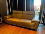 Beige leren bank, Ophalen, Zo goed als nieuw, Leer