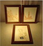 3 Mooie Oude Tekeningen van Antwerpen - gesigneerd, Antiek en Kunst, Verzenden