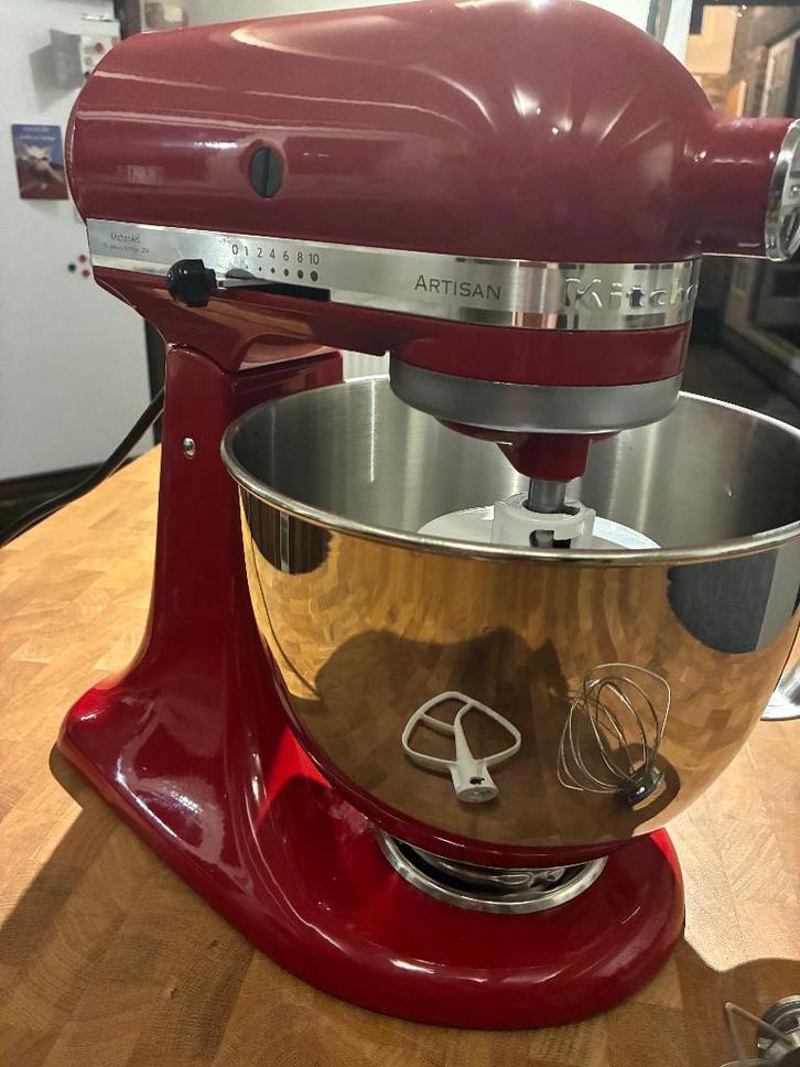 Kitchenaid keukenrobot Keizerrood 4,8l, Electroménager, Mélangeurs de cuisine, Comme neuf, 4 litres ou plus, 3 vitesses ou plus