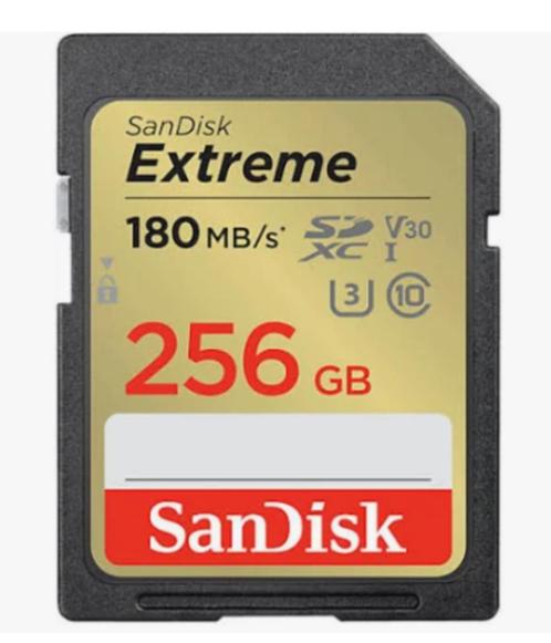 geheugenkaart Sandisk Extreme 256GB, Audio, Tv en Foto, Foto | Geheugenkaarten, Nieuw, SDHC, 256 GB, Ophalen of Verzenden