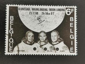 Belgique 1969 - voyage dans l'espace - astronautes - lune, Enlèvement ou Envoi, Affranchi, Espace