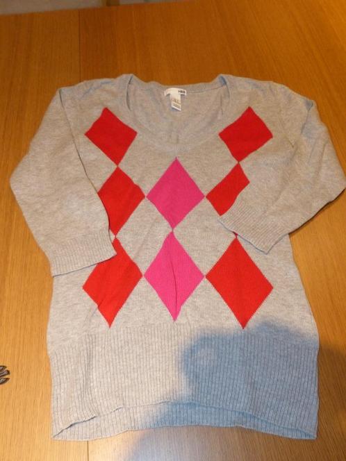 H&M grijs / rood truitje - maat small, Kleding | Dames, Truien en Vesten, Zo goed als nieuw, Maat 36 (S), Rood, Ophalen of Verzenden