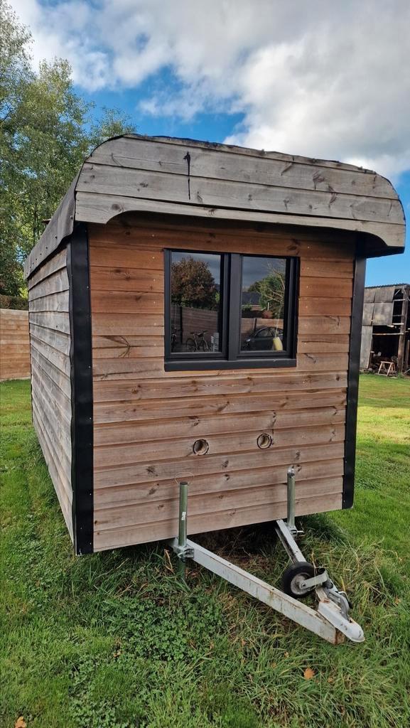 Woonwagen met toilet, Tuin en Terras, Tuinhuizen, Zo goed als nieuw, Ophalen
