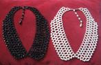 Parel kraagjes  Ketting, Handtassen en Accessoires, Kettingen, Ophalen of Verzenden, Zo goed als nieuw, Zwart, Kunststof