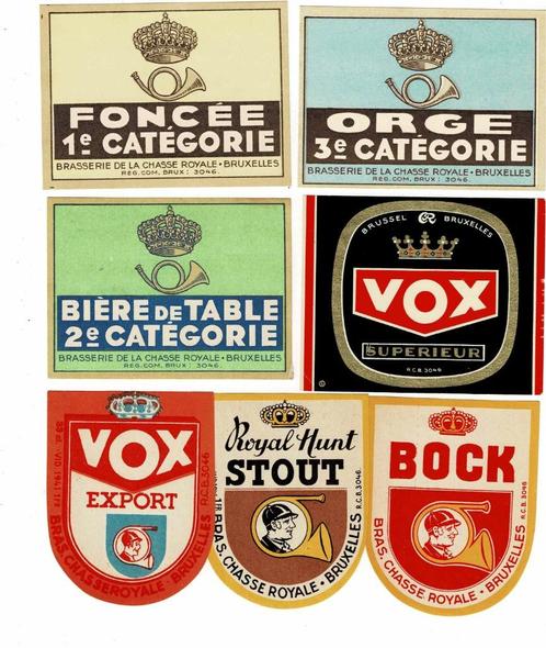 Oude bieretiketten van "CHASSE ROYALE", Verzamelen, Biermerken, Nieuw, Overige typen, Overige merken, Verzenden