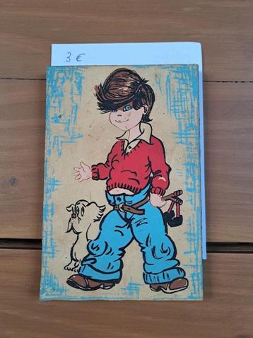 Vintage prent jongen, Antiek en Kunst, Ophalen
