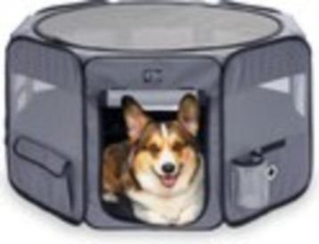 Puppyren Opvouwbaar - Puppytent - Hondenren - grijs beschikbaar voor biedingen