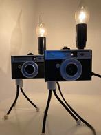 Set van twee unieke pocketcamera lampen op statief, Huis en Inrichting, Gebruikt, Verzenden, Retro, design, redesign, vintage, decoratief