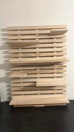 Wandplank 6 schappen naturel, Maison & Meubles, Accessoires pour la Maison | Étagères murales & Rayons de bibliothèque, Enlèvement