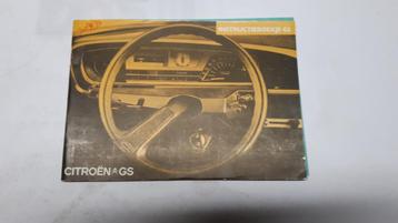 Vintage handleiding Citroën GS van 1972 beschikbaar voor biedingen
