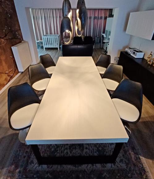 Stoelen, Huis en Inrichting, Stoelen, Zo goed als nieuw, Vijf, Zes of meer stoelen, Kunststof, Metaal, Wit, Ophalen
