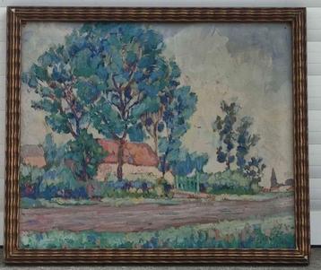 huile sur panneau signe maurice de kort beschikbaar voor biedingen