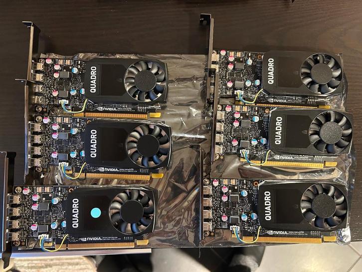 Set van 6 kaarten Nvidia Quadro P600 (Dell) bijna nieuwstaat, Computers en Software, Overige Computers en Software, Zo goed als nieuw