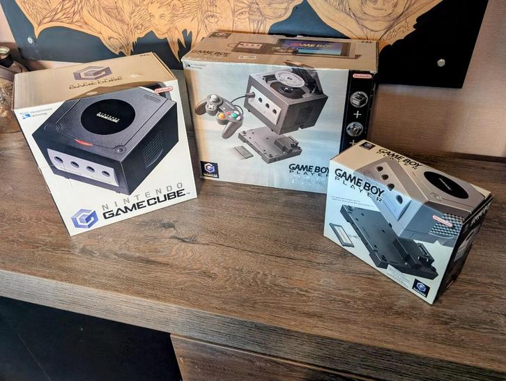 Gamecube Gameboy Player pak - Compleet!, Games en Spelcomputers, Spelcomputers | Nintendo GameCube, Gebruikt, Zwart, Met 1 controller