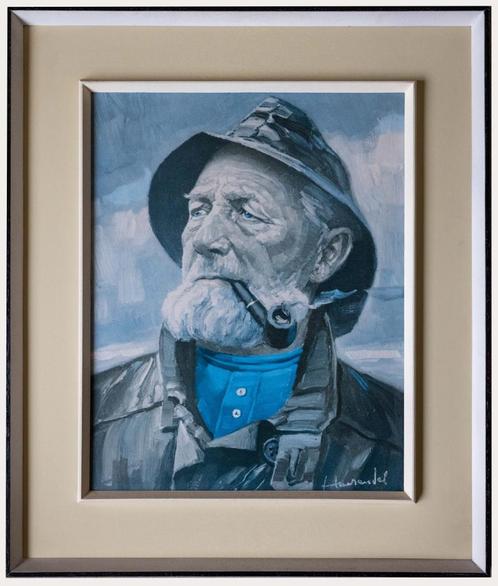 Harry Haerendel - Rokende visser, Antiek en Kunst, Kunst | Schilderijen | Klassiek, Ophalen