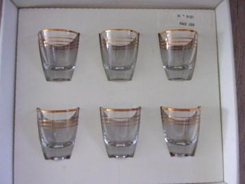 6 NIEUWE kristallen likeurglazen van Arques beschikbaar voor biedingen