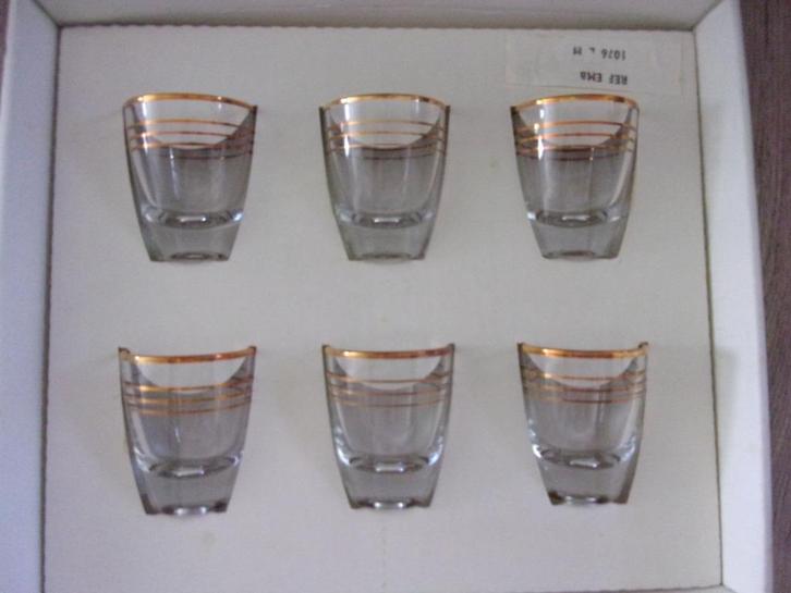 6 NIEUWE kristallen likeurglazen van Arques, Verzamelen, Glas en Drinkglazen, Nieuw, Borrel- of Shotglas, Ophalen of Verzenden
