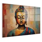 Peinture sur verre de style Bouddha Paul Klee 105x70cm + sys, Envoi, Neuf