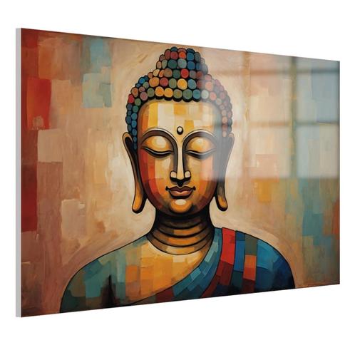 Peinture sur verre de style Bouddha Paul Klee 105x70cm + sys, Maison & Meubles, Accessoires pour la Maison | Décorations murale
