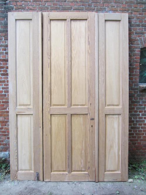 271hx191br Prachtige driedelige deurenset, loopdeur 84 cm, Antiek en Kunst, Antiek | Overige Antiek, Ophalen