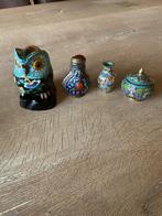 Chinese cloisonne uiltje en vaasjes, Antiek en Kunst, Ophalen of Verzenden