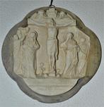 Wandplaquette Jezus aan het kruis, Antiek en Kunst, Antiek | Religieuze voorwerpen, Ophalen of Verzenden