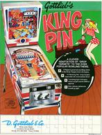 Flipper 1973 Gottlieb King Pin Pinball Machine, Ophalen, Gebruikt, Mechanisch, Gottlieb