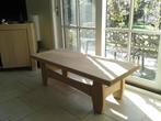 table basse en chêne (chêne belge), Comme neuf, 100 à 150 cm, Chêne, Rectangulaire
