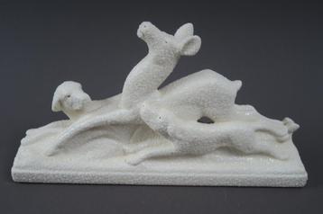 Sculpture art déco céramique ODYV scène de chasse beschikbaar voor biedingen