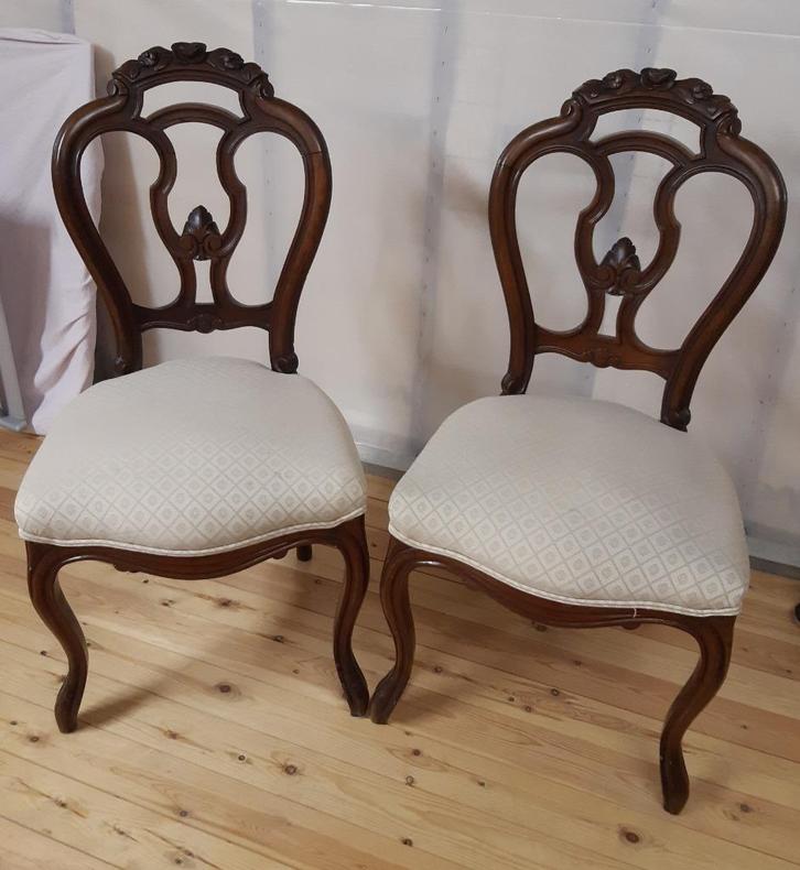 Antieke stoelen mahonie, Antiek en Kunst, Antiek | Meubels | Stoelen en Sofa's, Ophalen