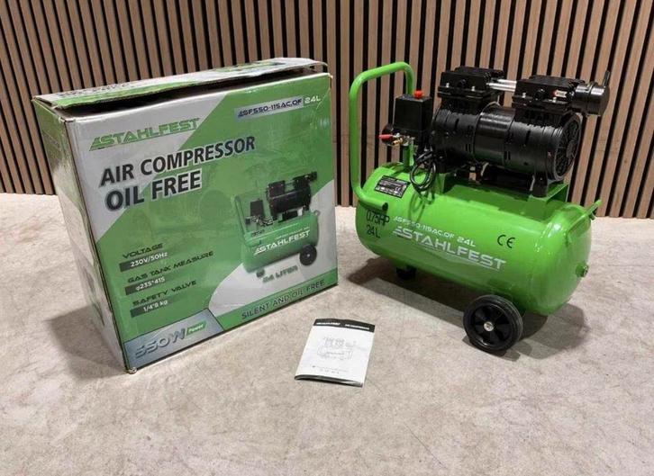 Stahlfest 24L Olievrije compressor nieuw in doos ‼️, Doe-het-zelf en Bouw, Compressors, Zo goed als nieuw, Ophalen
