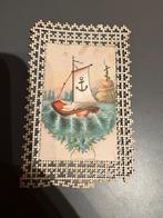 Kant-gesneden devotieprent met schip anker (ca 1880–1900), Envoi