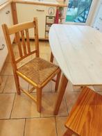 table et chaise en pin massif, 50 tot 100 cm, Scandinave, Metaal, Drie personen