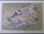 2 aquarellen Olivier picard, Ophalen of Verzenden