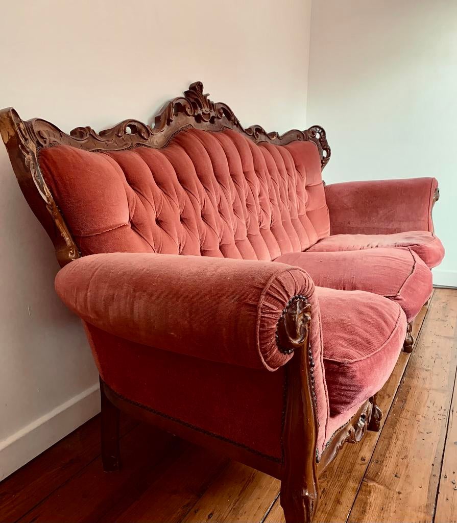 Canapé style baroque, Louis XV / XVI, Antiquités & Art, Antiquités | Meubles | Chaises & Canapés