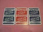 3 oude speelkaarten Stokerij Filliers Deinze (222), Verzamelen, Ophalen of Verzenden, Zo goed als nieuw, Speelkaart(en)