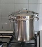 Roestvrijstalen stoofpot van 5 liter, Huis en Inrichting, Ophalen, Zo goed als nieuw, Inox, Keramische plaat