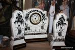 Retro vintage antieke oude artdeco schouwklok, Ophalen of Verzenden