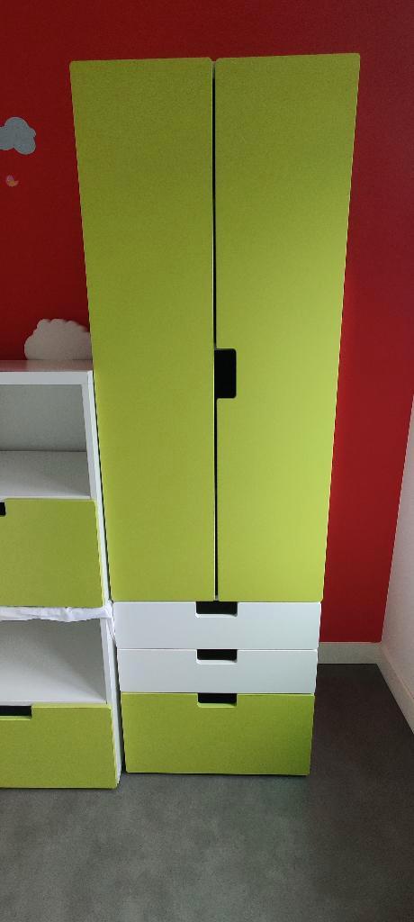Ikea Stuva kleerkast + 3 schuiven, Enfants & Bébés, Chambre d'enfant | Commodes & Armoires, Utilisé, Armoire, 105 cm ou plus, Moins de 75 cm